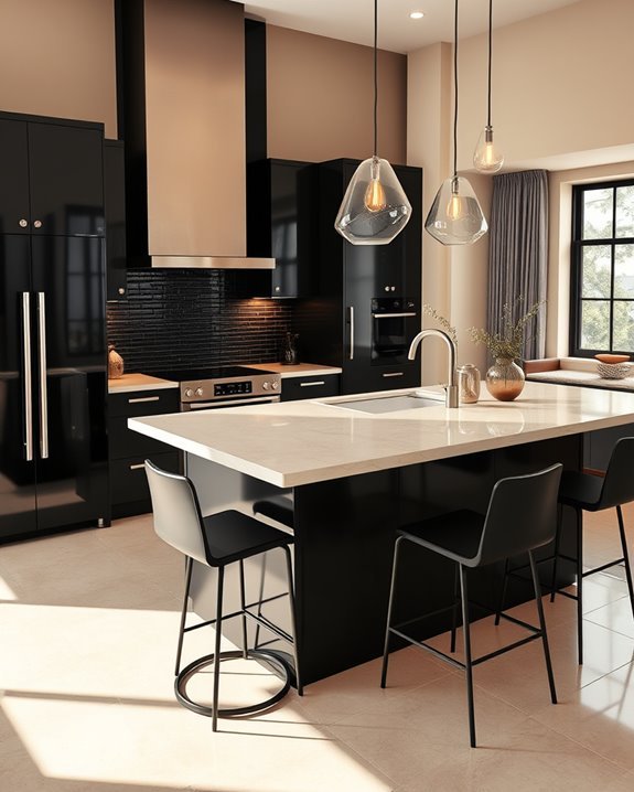 elegant beige and black
