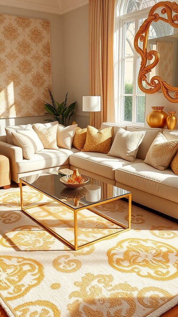 elegant beige rugs adorned