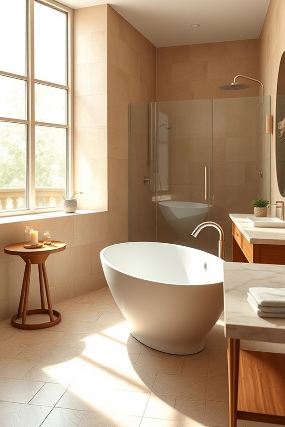 elegant beige tile retreat