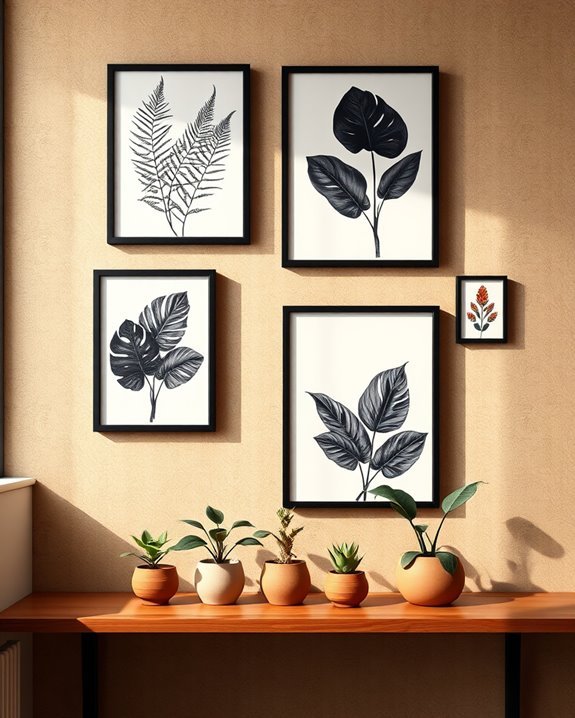 elegant black and brown botanical