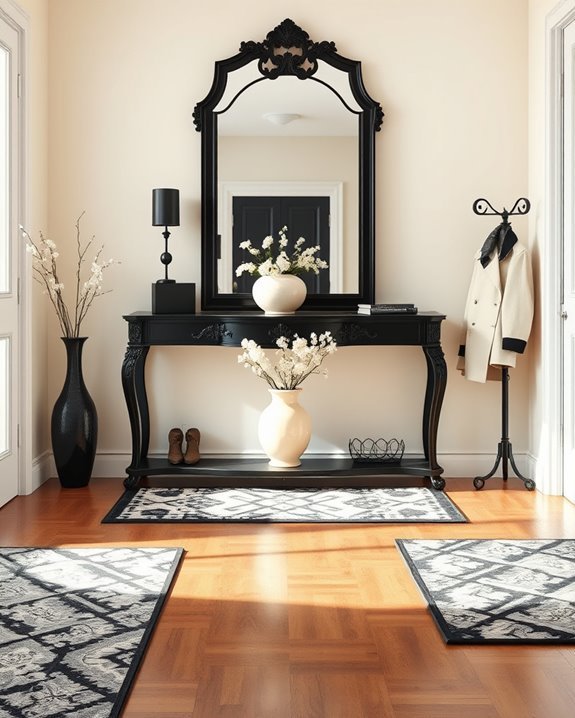 elegant black and cream