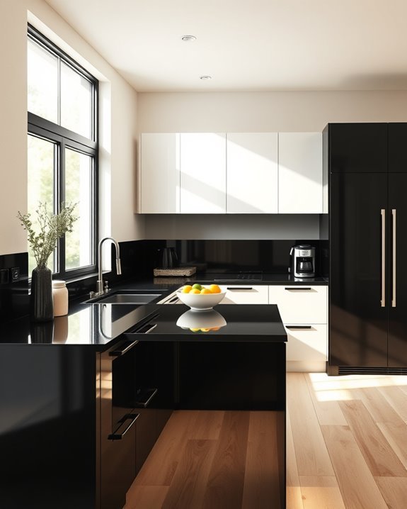 elegant black and cream