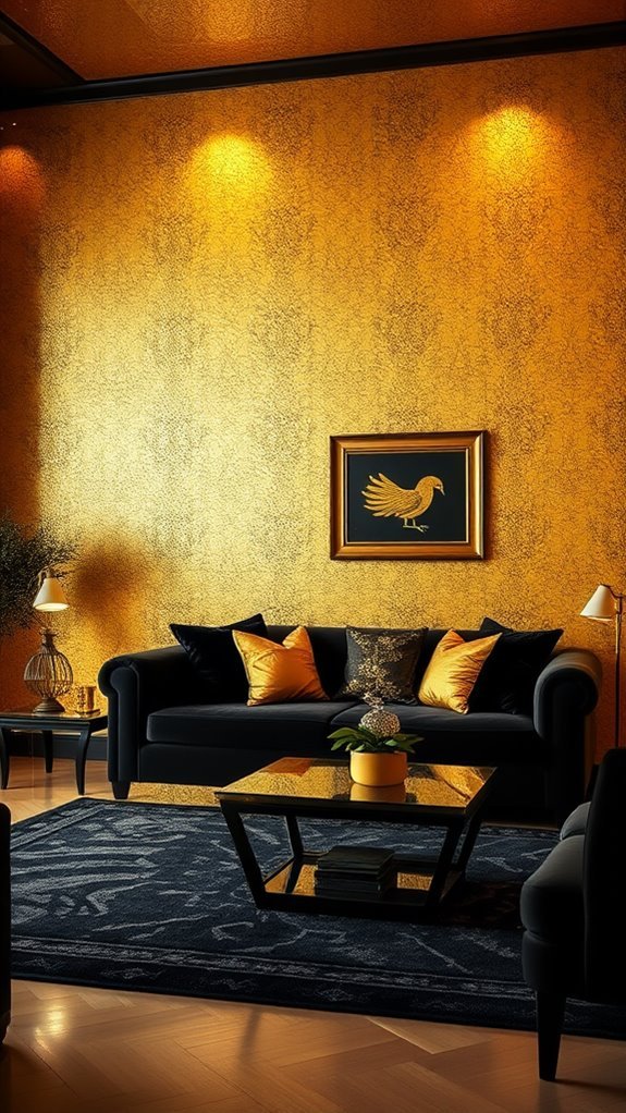 elegant black and gold