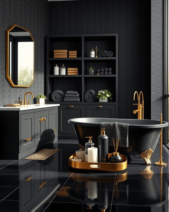 elegant black and gold