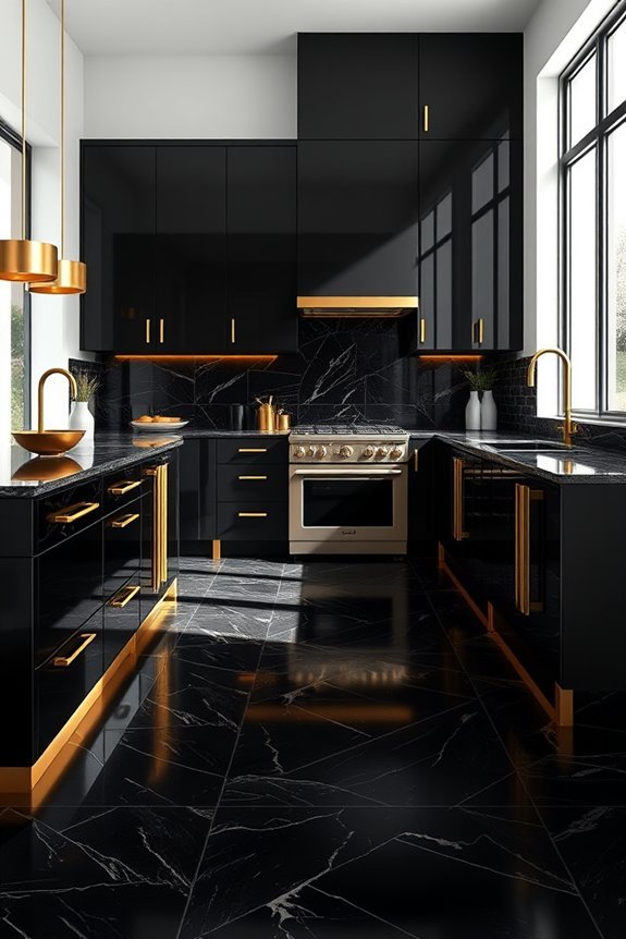 elegant black and gold