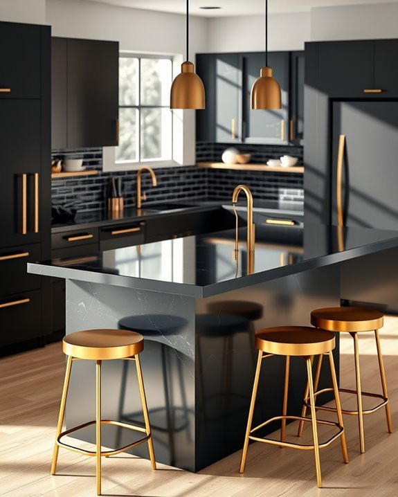 elegant black and gold