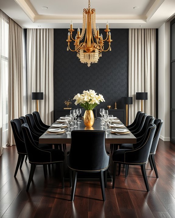 elegant black and gold
