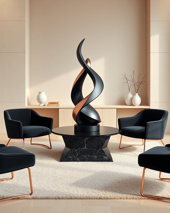 elegant black and rose gold