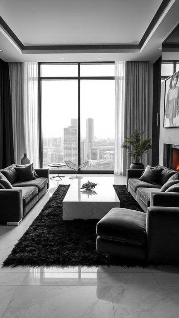 elegant black and white
