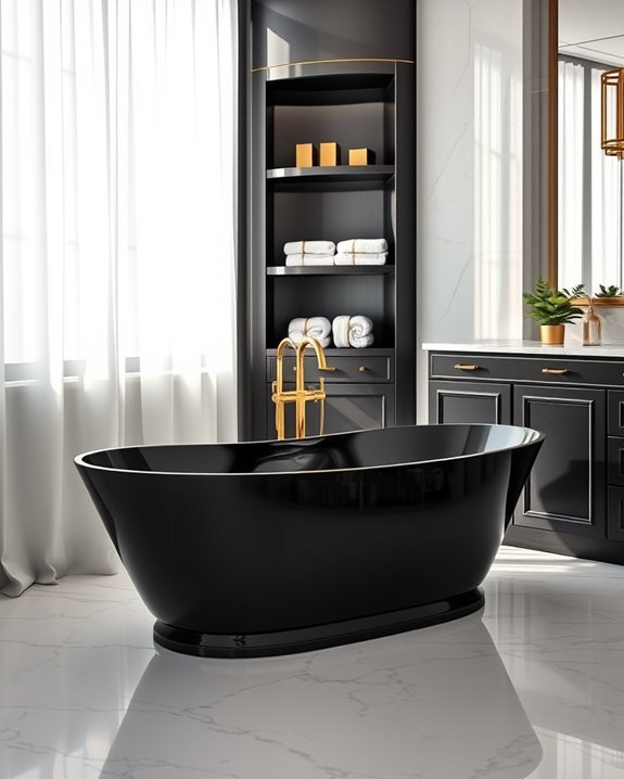 elegant black bathtubs luxury