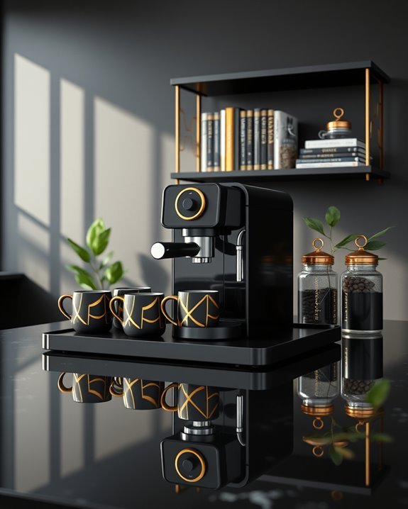 elegant black gold coffee