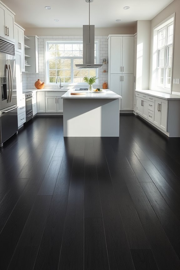 elegant black hardwood floors