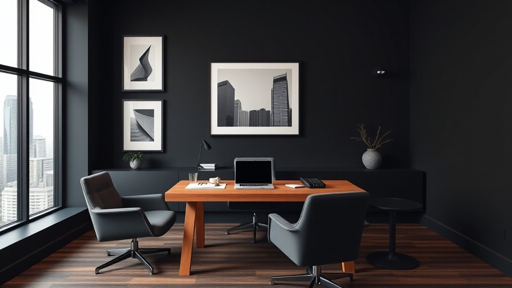 40 Black Wall Office Ideas for Powerful Workspaces