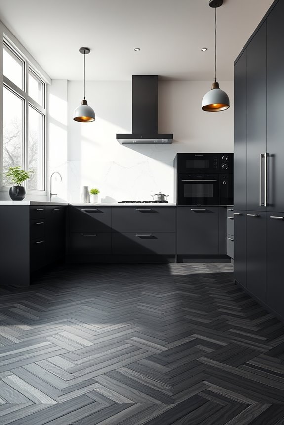 elegant black parquet charm