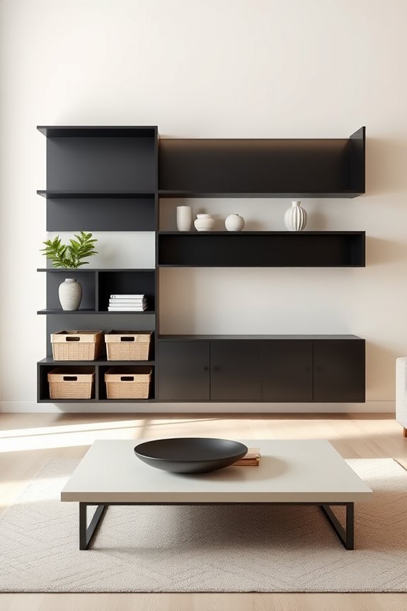 elegant black storage solutions