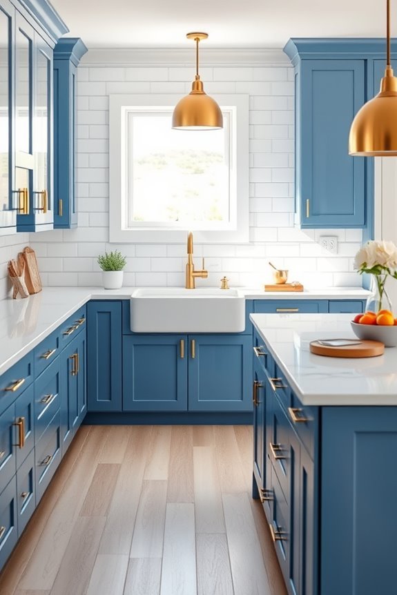 elegant blue and gold