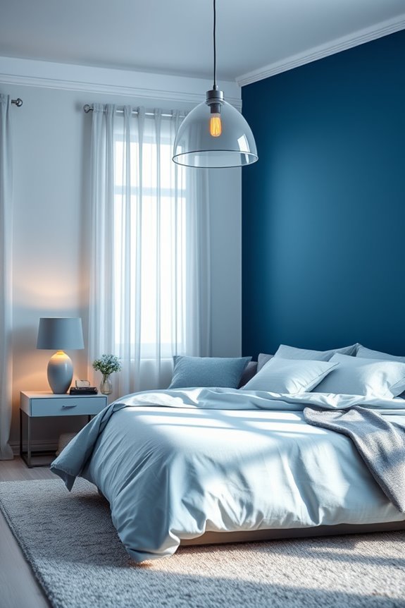 elegant blue and grey lighting