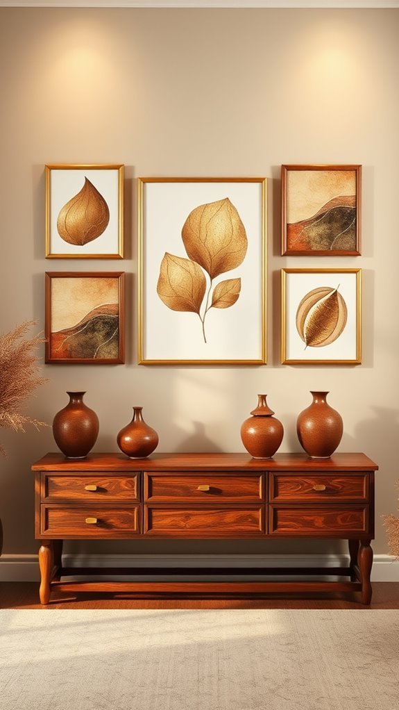 elegant brown and gold