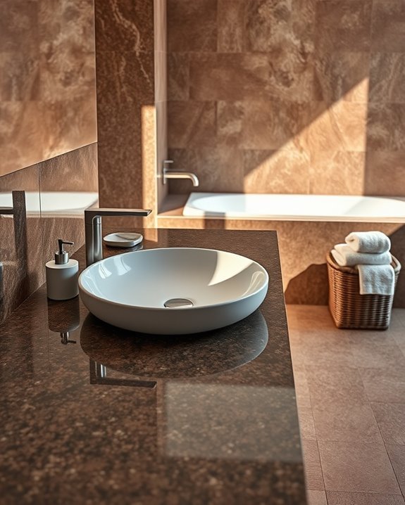 elegant brown granite accessories