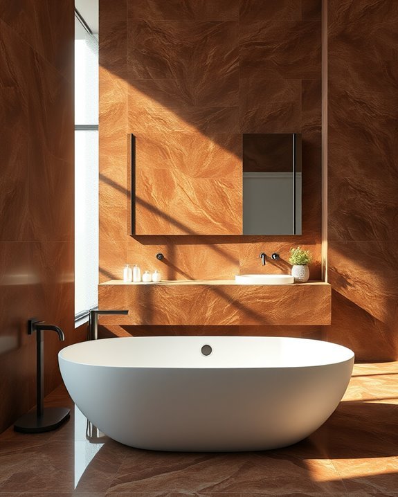 elegant brown granite panels