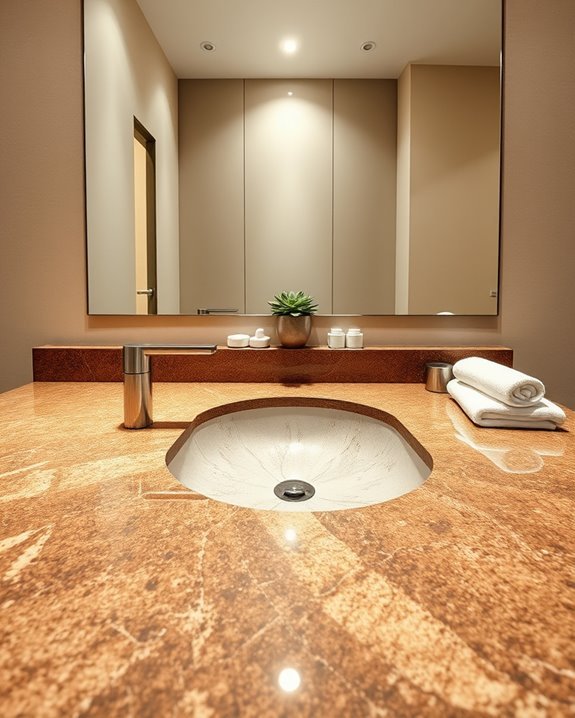 elegant brown granite sinks