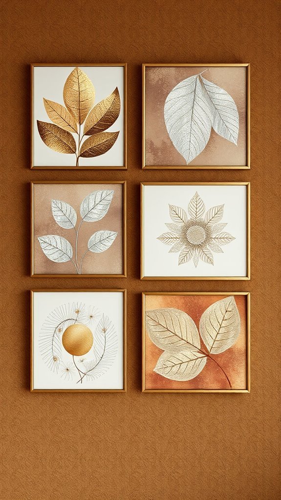 elegant brown silver prints