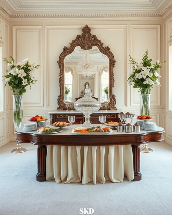 elegant buffet table design