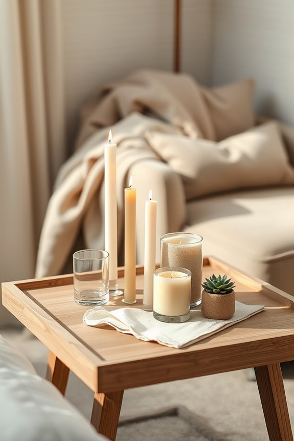 elegant candle corner arrangements