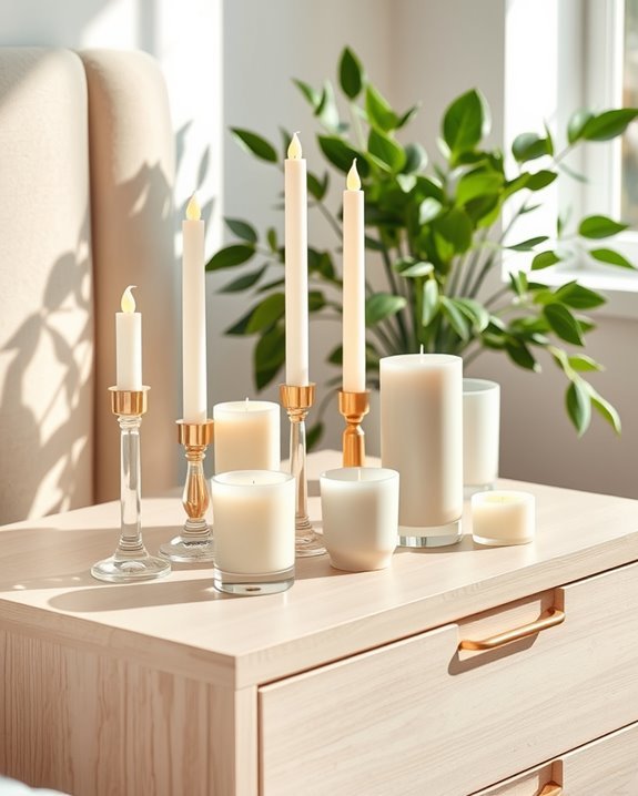 elegant candles enhance ambiance