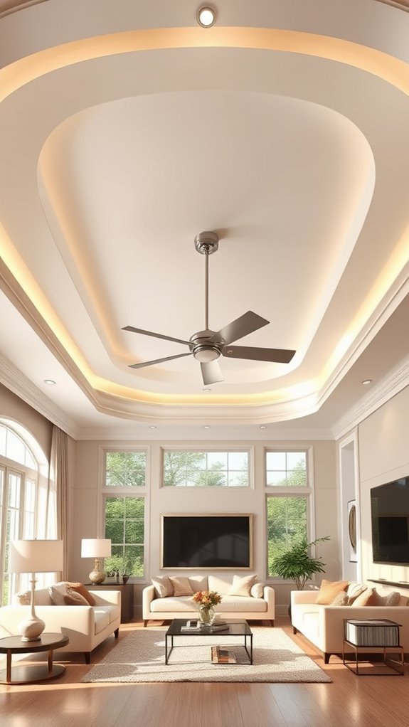 elegant ceiling with fan