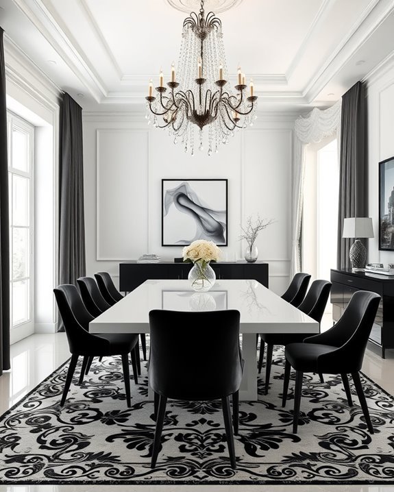 elegant chandelier dining transformation