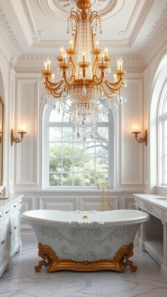 elegant chandeliers enhance ambiance