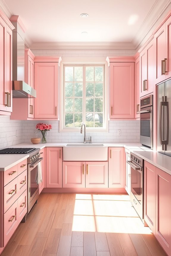elegant chic pink cabinetry