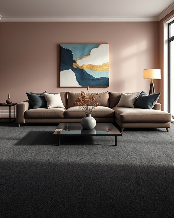 elegant color contrasts enhance ambiance