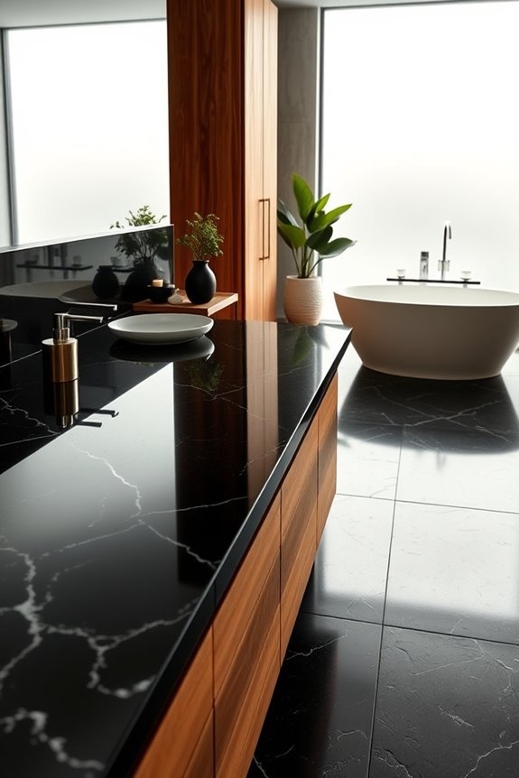 elegant contrast of materials