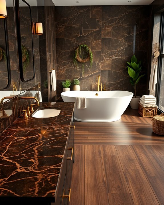 elegant contrast with luxury