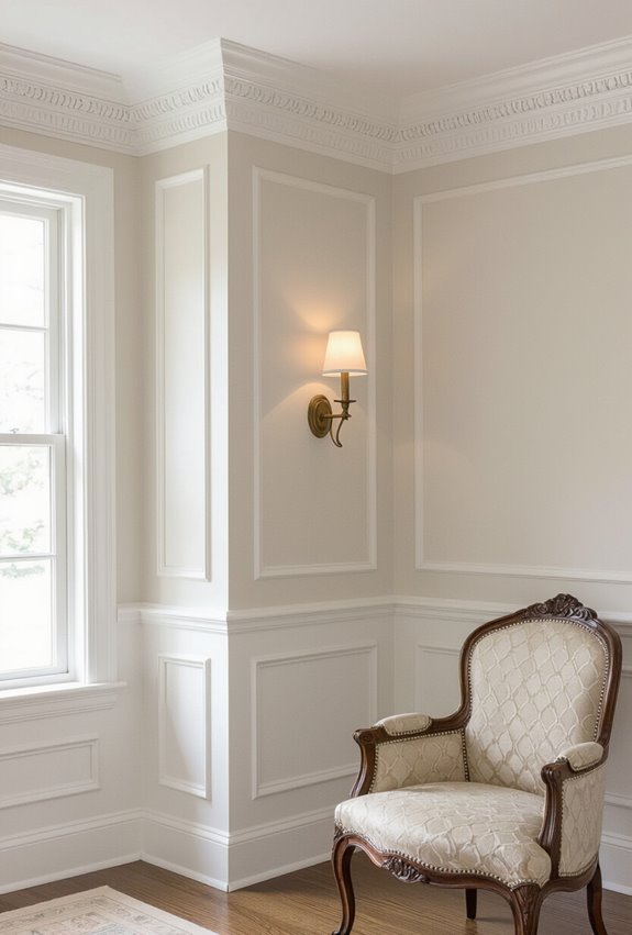 elegant crown molding details