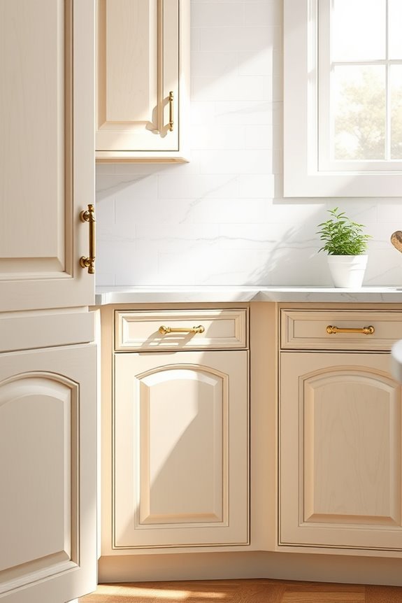 elegant curved cabinet doors