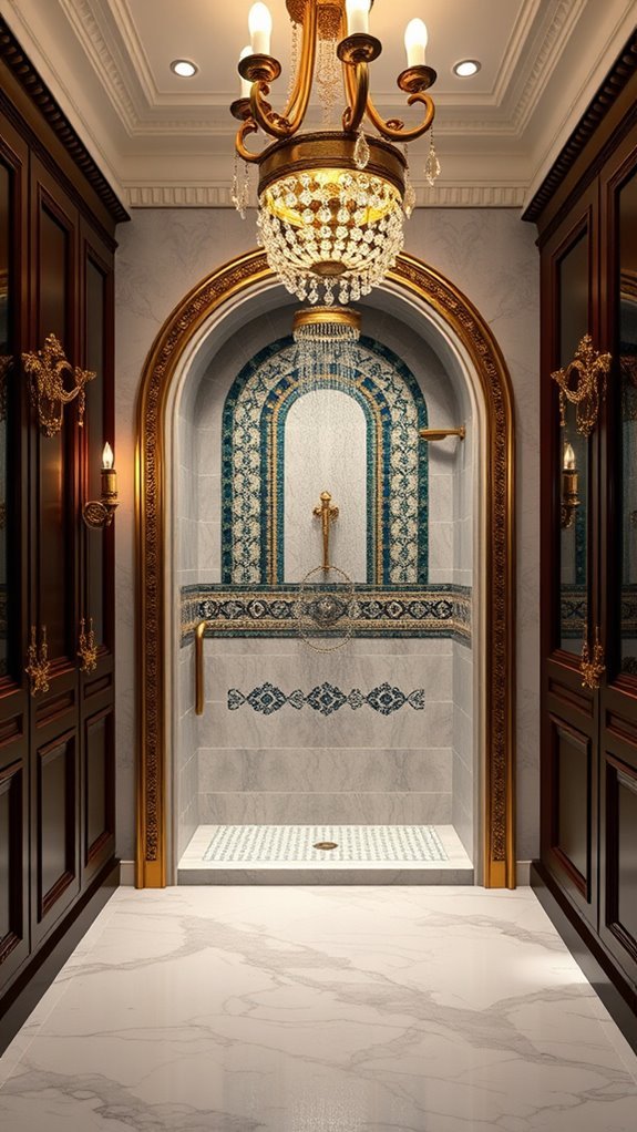 elegant custom shower niches