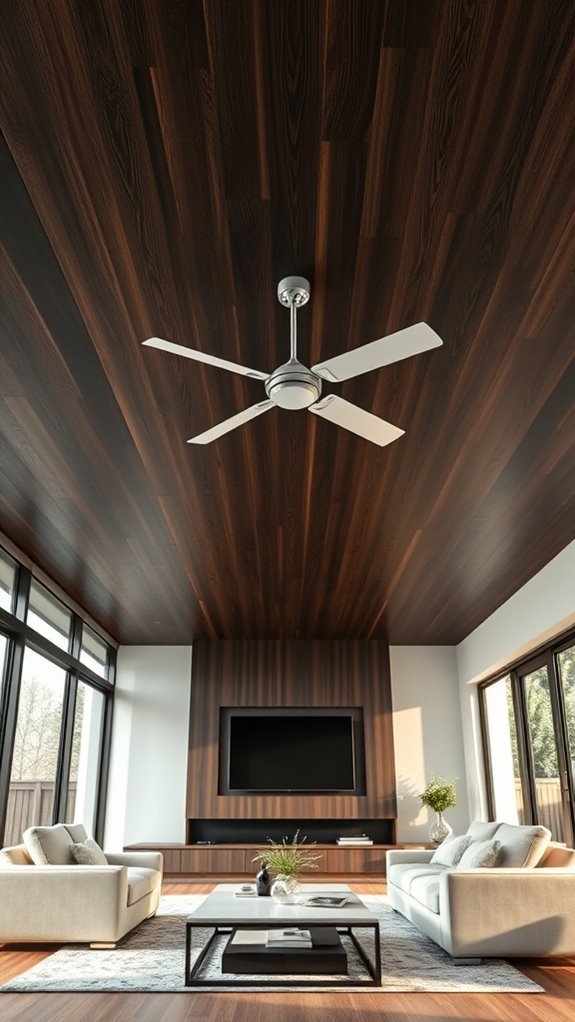 elegant dark wood ceiling