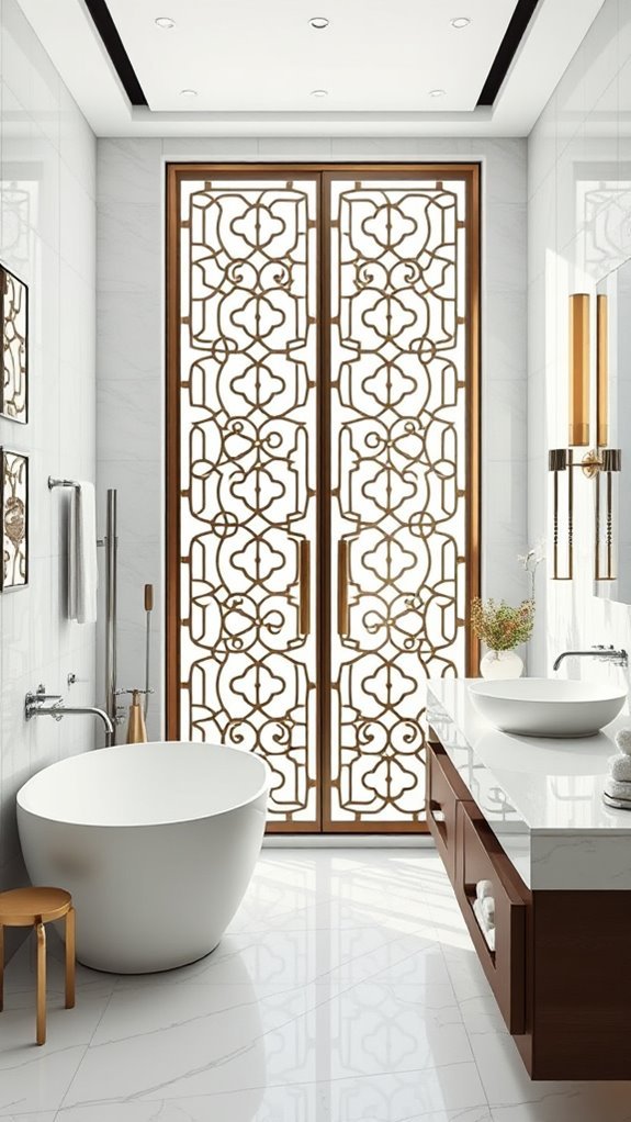 elegant decorative glass doors