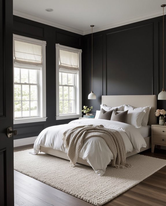 elegant deep charcoal retreat