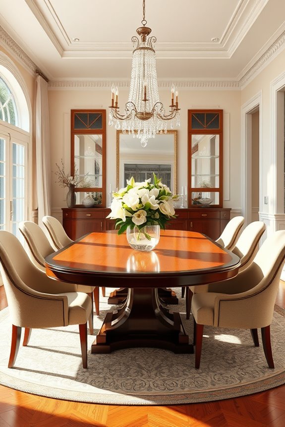 elegant dining ambience created
