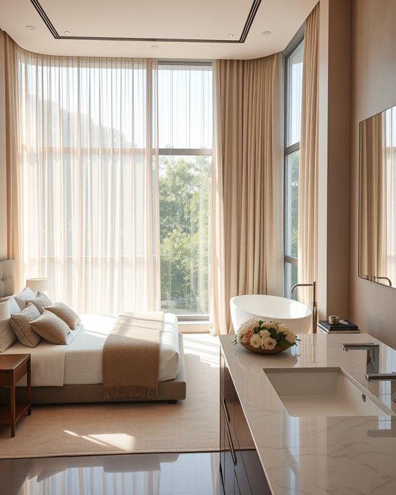 elegant drapery enhances sophistication