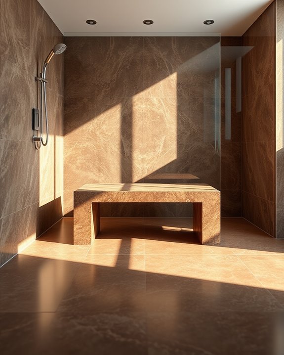 elegant durable shower bench