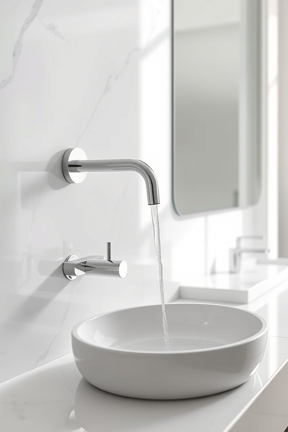 elegant efficient wall mounted faucet