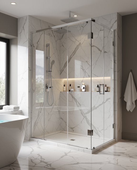 elegant enclosed shower design