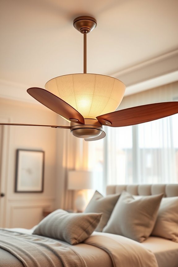 elegant fabric shade fans