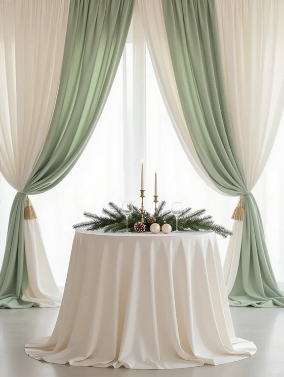 elegant festive fabric draping