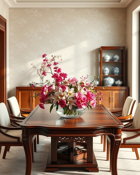 elegant floral dining centerpieces